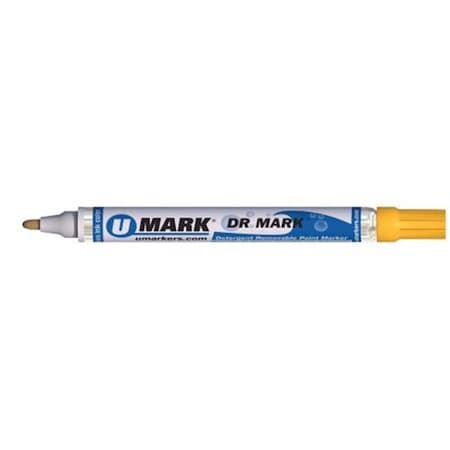 U-Mark U-Mark UMK-10406 Detergent Removable Paint Markers; Yellow UMK-10406